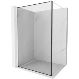 Mexen Kioto Walk-In Zuhanyfal 100 x 200 cm, átlátszó üveg/ fekete 8 mm, fehér - 800-100-101-20-70 Walk-In Zuhanyfal