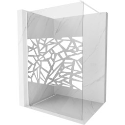 Mexen Kioto Walk-In Zuhanyfal 80 x 200 cm, átlátszó üveg/fehér 8 mm, fehér - 800-080-101-20-85 Walk-In Zuhanyfal