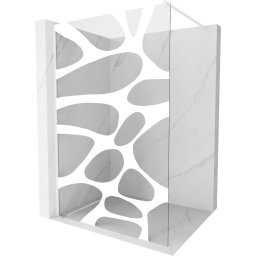 Mexen Kioto Walk-In Zuhanyfal 100 x 200 cm, átlátszó üveg/fehér 8 mm, fehér - 800-100-101-20-97 Walk-In Zuhanyfal