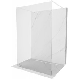 Mexen Kioto Walk-In Zuhanyfal szabadonálló 160 x 200 cm, átlátszó üveg 8 mm, fehér - 800-160-002-20-00 Walk-In Zuhanyfal