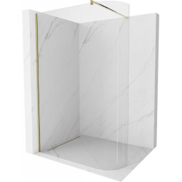 Mexen Kioto Walk-In Zuhanyfal íves 90 x 200 cm, átlátszó üveg 8 mm, arany - 800-090-101-50-06 Walk-In Zuhanyfal