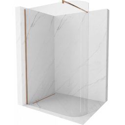 Mexen Kioto Walk-In Zuhanyfal íves 140 x 200 cm, átlátszó üveg 8 mm, rózsa arany - 800-140-101-60-06 Walk-In Zuhanyfal