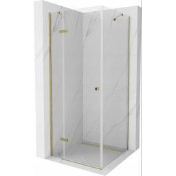 Mexen Roma Zuhanykabin nyíló ajtóval 90 x 90 cm, átlátszó üveg, arany - 854-090-090-50-00 Nyiló ajtós