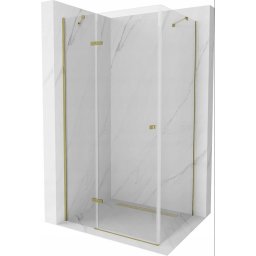 Mexen Roma Zuhanykabin nyíló ajtóval 90 x 100 cm, átlátszó üveg, arany - 854-090-100-50-00 Nyiló ajtós