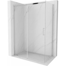 Mexen Omega Zuhanykabin Toló ajtóval 140 x 80 cm, átlátszó üveg, króm - 825-140-080-01-00 Toló ajtós