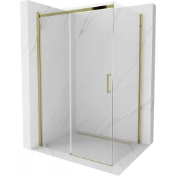 Mexen Omega Zuhanykabin Toló ajtóval 100 x 90 cm, átlátszó üveg, arany - 825-100-090-50-00 Toló ajtós