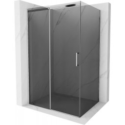 Mexen Omega Zuhanykabin Toló ajtóval 130 x 90 cm, grafit, króm - 825-130-090-01-40 Toló ajtós