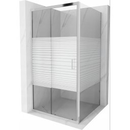 Mexen Apia Zuhanykabin Toló ajtóval 90 x 90 cm, intim , króm - 840-090-090-01-20 Toló ajtós