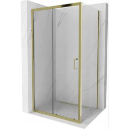 Mexen Apia Zuhanykabin Toló ajtóval 110 x 100 cm, átlátszó üveg, arany - 840-110-100-50-00 Toló ajtós