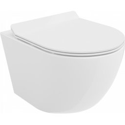 Mexen Lena Perem nélküli fali wc lassú záródásu tetõvel slim, duroplast, fehér - 30224000 Wc