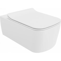 Mexen York Perem nélküli fali wc lassú záródásu tetõvel slim, duroplast, fehér - 30114000 Wc