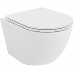 Mexen Lena Perem nélküli fali wc lassú záródásu tetõvel slim, duroplast, fehér - 30220300 Wc