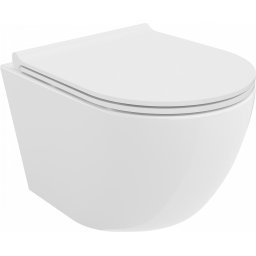 Mexen Lena Perem nélküli fali wc lassú záródásu tetõvel slim, duroplast, fehér - 30220500 Wc
