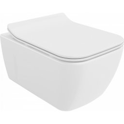 Mexen Margo Perem nélküli fali wc lassú záródásu tetõvel slim, duroplast, fehér - 30420800 Wc