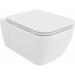 Mexen Margo Perem nélküli fali wc lassú záródásu tetõvel slim, duroplast, fehér - 30420900 Wc