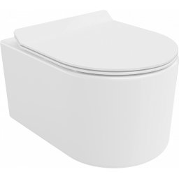Mexen Sofia Perem nélküli fali wc lassú záródásu tetõvel slim, duroplast, fehér - 30540100 Wc