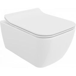 Mexen Stella Perem nélküli fali wc lassú záródásu tetõvel slim, duroplast, fehér - 30680800 Wc