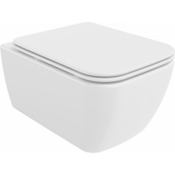 Mexen Stella Perem nélküli fali wc lassú záródásu tetõvel slim, duroplast, fehér - 30680900 Wc