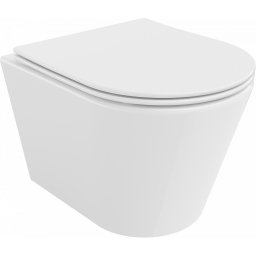 Mexen Rico Perem nélküli fali wc lassú záródásu tetõvel slim, duroplast, fehér - 30720400 Wc