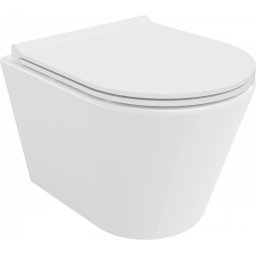 Mexen Rico Perem nélküli fali wc lassú záródásu tetõvel slim, duroplast, fehér - 30720500 Wc