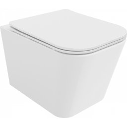 Mexen Teo Perem nélküli fali wc lassú záródásu tetõvel slim, duroplast, fehér - 30850600 Wc