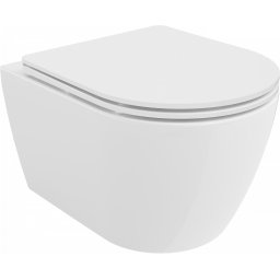 Mexen Carmen Perem nélküli fali wc lassú záródásu tetõvel slim, duroplast, fehér - 30880300 Wc