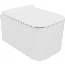 Mexen Elis Perem nélküli fali wc lassú záródásu tetõvel slim, duroplast, fehér - 30910700 Wc