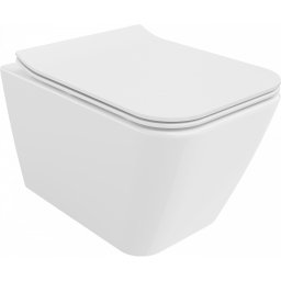 Mexen Cube Perem nélküli fali wc lassú záródásu tetõvel slim, duroplast, fehér - 30924000 Wc