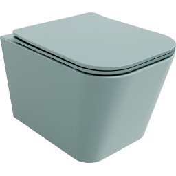 Mexen Teo Perem nélküli fali wc lassú záródásu tetõvel slim, duroplast, szürke mat - 30854048 Wc
