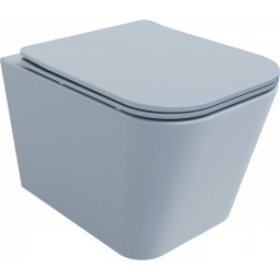 Mexen Teo Perem nélküli fali wc lassú záródásu tetõvel slim, duroplast, szürke mat - 30854069 Wc