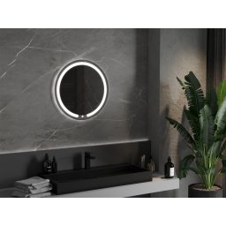 Mexen rózsa Led fürdõszobai tükör, kerek 80 cm, LED 6000K, + páramentesít? - 9810-080-080-611-00 Led Tükör