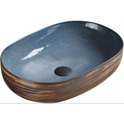 Mexen Agota mosdó pultra helyezhetõ 58 x 40 cm, kék - 22025866 Pultra építhető