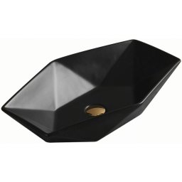 Mexen Elena mosdó pultra helyezhetõ 63 x 41 cm, fekete mat - 21476385 Pultra építhető