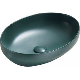Mexen Cornelia mosdó pultra helyezhetõ 50 x 36 cm, zöld mat - 21885047 Pultra építhető
