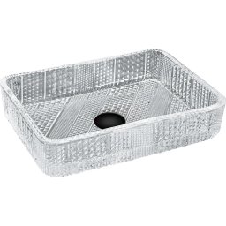 Mexen Akra üveg mosdó pultra helyezhetõ 46 x 33 cm, transparent - 24024600 Pultra építhető