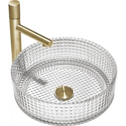 Mexen Lira üveg mosdó pultra helyezhetõ 37 x 37 cm, transparent - 24053700 Pultra építhető