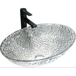 Mexen Goa üveg mosdó pultra helyezhetõ 50 x 36 cm, transparent - 24085000 Pultra építhető