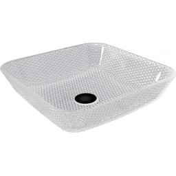 Mexen Mika üveg mosdó pultra helyezhetõ 40 x 40 cm, transparent - 24104000 Pultra építhető