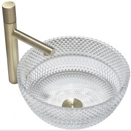 Mexen Dora üveg mosdó pultra helyezhetõ 34 x 34 cm, transparent - 24113400 Pultra építhető