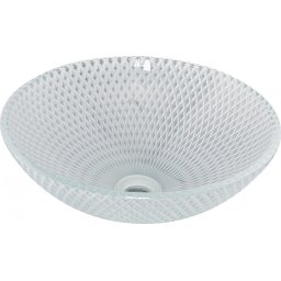 Mexen Olza üveg mosdó pultra helyezhetõ 42 x 42 cm, transparent - 24094200 Pultra építhető