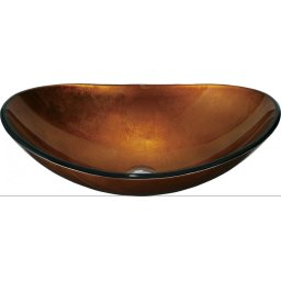 Mexen Sonia üveg mosdó pultra helyezhetõ 54 x 37 cm, arany - 24145450 Pultra építhető