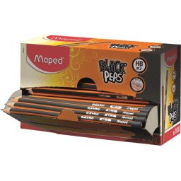 MAPED Grafitceruza display, HB, háromszögletű, MAPED "Black Peps"