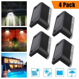 Napelemes kültéri LED lámpa, lépcsőre - vízálló, 4 db