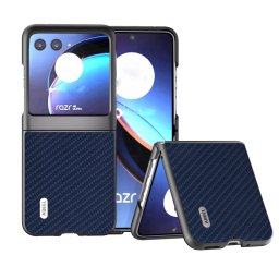 ABEEL CARBON Műanyag borítás Motorola Razr 40 Ultra sötétkék