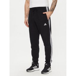 adidas Melegítő alsó Essentials French Terry Tapered Cuff 3-Stripes Joggers HA4337 Fekete Regular Fit