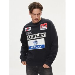 Replay Pulóver M6718.000.22890CS Fekete Regular Fit