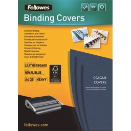 FELLOWES Hátlap, A4, 250 g, matt, FELLOWES "Delta", királykék, 25 db