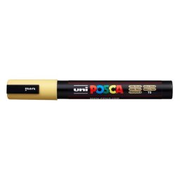 UNI Dekormarker, 1,8-2,5 mm, UNI "Posca PC-5M", szalmasárga
