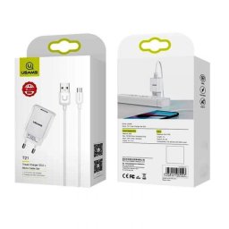 Usams T21 Hálózati töltő szett micro usb kábellel