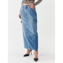 ONLY Farmer szoknya 15316074 Kék Regular Fit